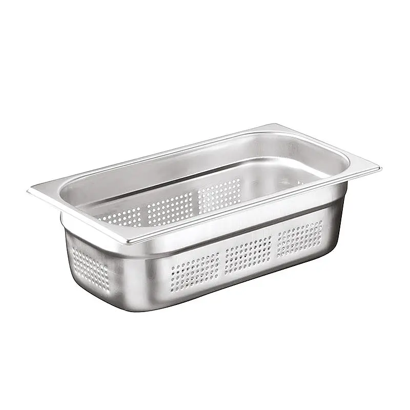 Öztiryakiler GN 1/3-100 mm Delikli Gastronorm Küvet, Paslanmaz Çelik - 1