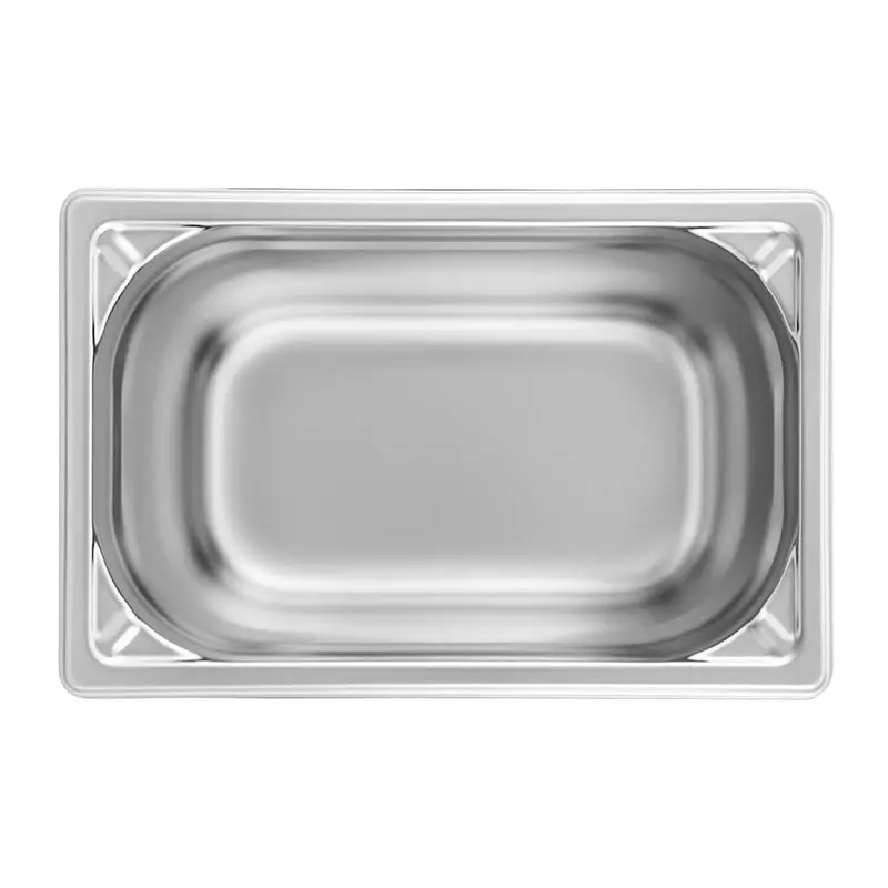 Öztiryakiler GN 1/4-200 mm Köşe Desenli Gastronorm Küvet, Paslanmaz Çelik - 1
