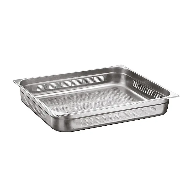 Öztiryakiler GN 2/1-200 mm Delikli Gastronorm Küvet, Paslanmaz Çelik - 1