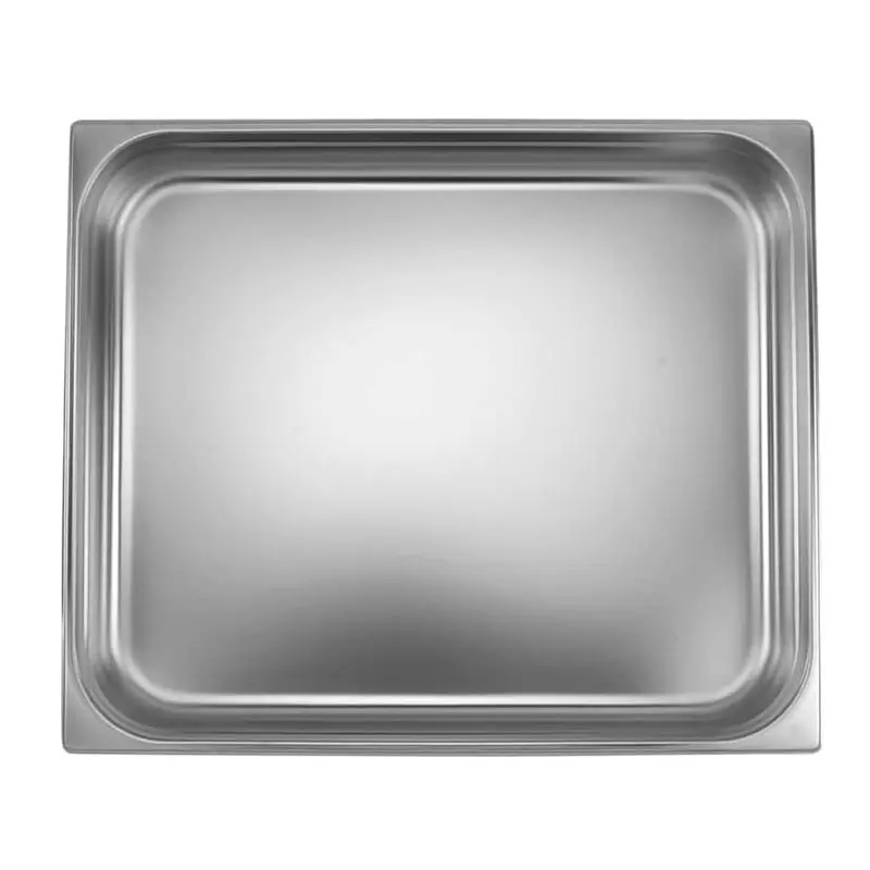 Öztiryakiler GN 2/1-65 mm Köşe Desenli Gastronorm Küvet, Paslanmaz Çelik - 1