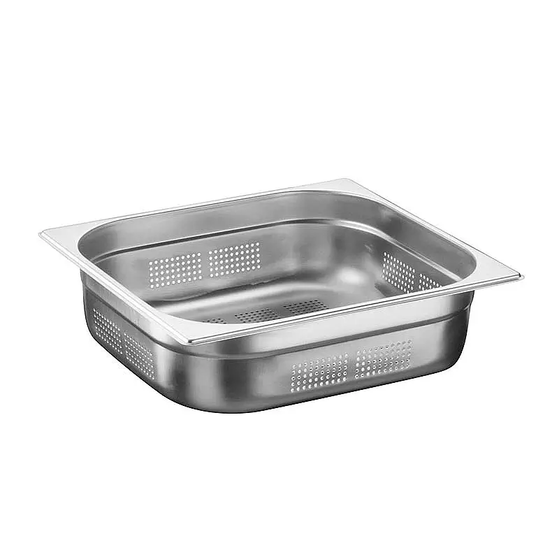 Öztiryakiler GN 2/3-150 mm Delikli Gastronorm Küvet, Paslanmaz Çelik - 1