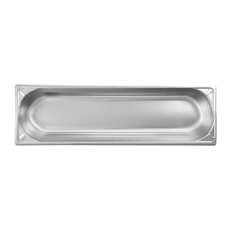Öztiryakiler GN 2/4-100 mm Köşe Desenli Gastronorm Küvet, Paslanmaz Çelik - 1