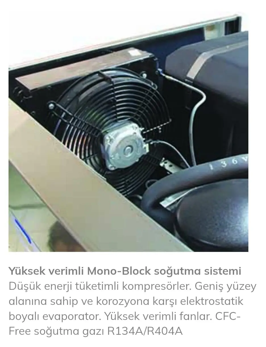 Öztiryakiler GN 600 NMV Tek Kapılı Dikey Tip Buzdolabı, Monoblok, Led Aydınlatmalı, 700 Lt. - 3