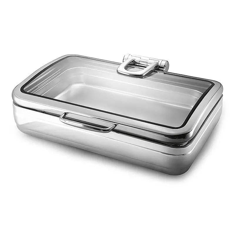 Öztiryakiler Kızaklı Isıtıcısız Dikdörtgen Chafing Dish, GN 1-1, 11.2 Lt, Hijyenik - 1