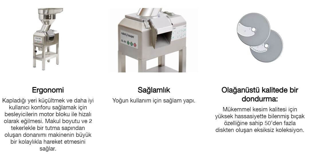 Robot Coupe CL 60 Sebze Doğrama Makinesi, 2 Kafalı, Çelik Hazne - 3