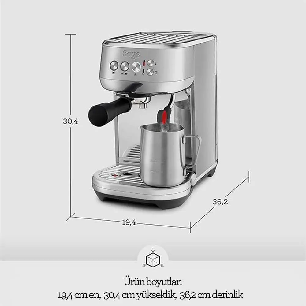Sage SES500 BSS The Bambino™ Plus Espresso Makinesi, ThermoJet Teknolojisi - 5