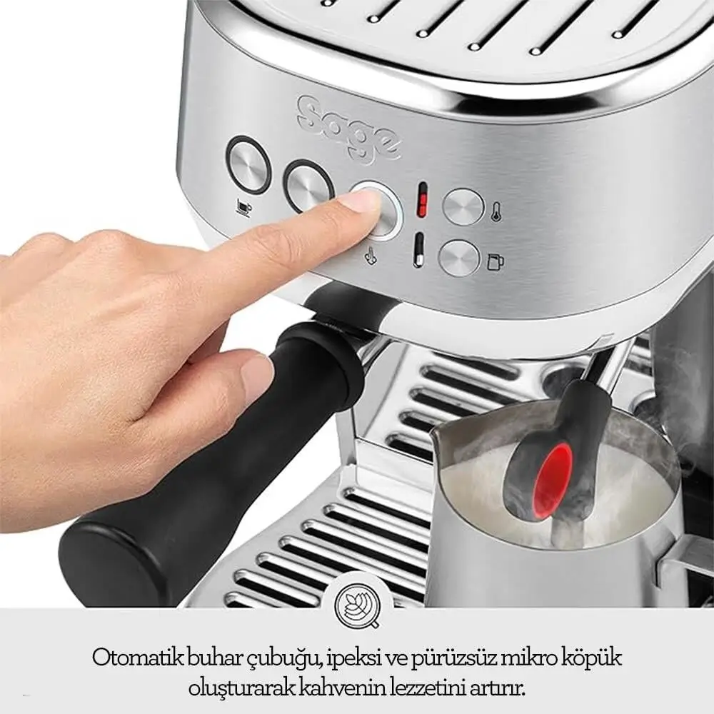 Sage SES500 BSS The Bambino™ Plus Espresso Makinesi, ThermoJet Teknolojisi - 3