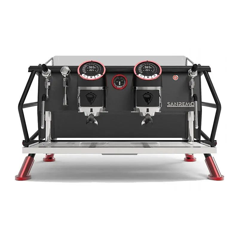 Sanremo Racer Naked Multiboiler Tam Otomatik Espresso Kahve Makinesi, 2 Gruplu, Siyah-Kırmızı, 877x680x534 mm. - 2