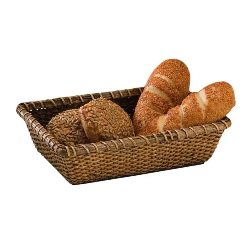 Zicco JF-017 Rattan Bambu Ekmek Sepeti, Dikdörtgen, 19x27x7.5 cm - 1