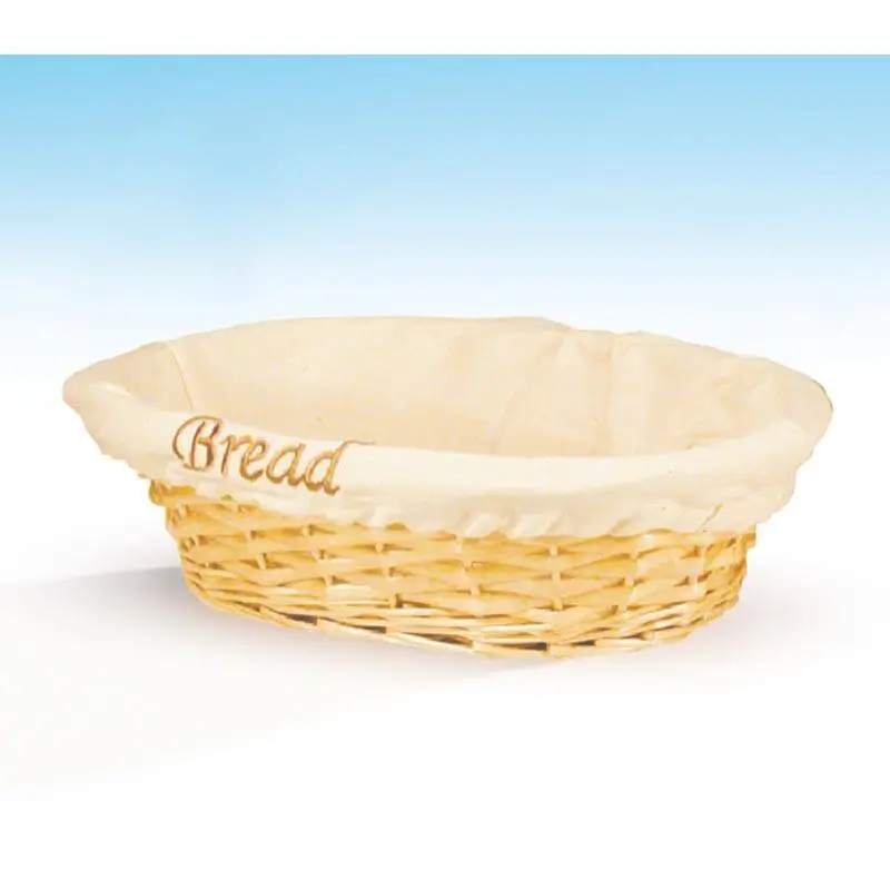 Zicco JN-23132 Bezli Ekmek Sepeti, Oval, Açık Kahverengi, 28x21x9 cm - 1