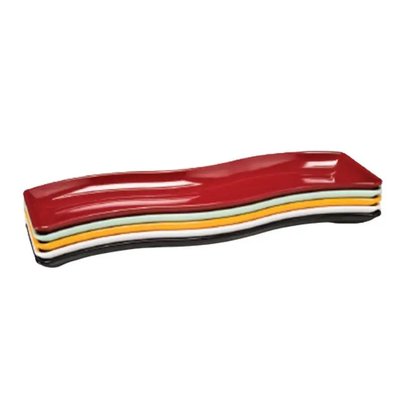 Zicco K-1071 Teşhir Sunum Tabağı, S Model, Melamin, Beyaz, 60x18x4 cm - 1