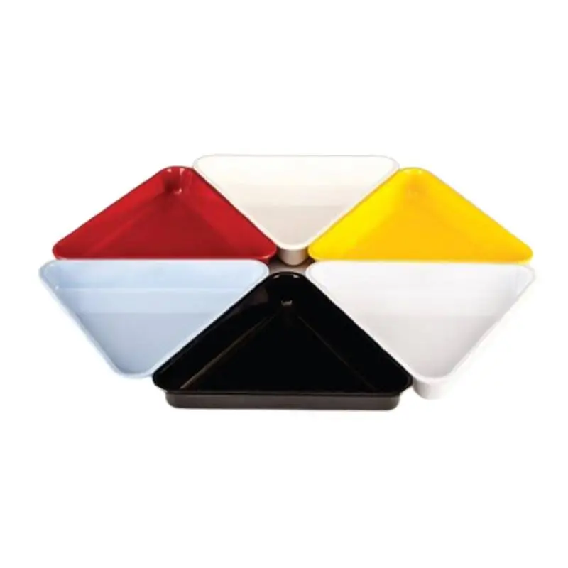 Zicco K-1107 Teşhir Tabağı, Üçgen Model, Melamin, Sarı, 40x6 cm - 1
