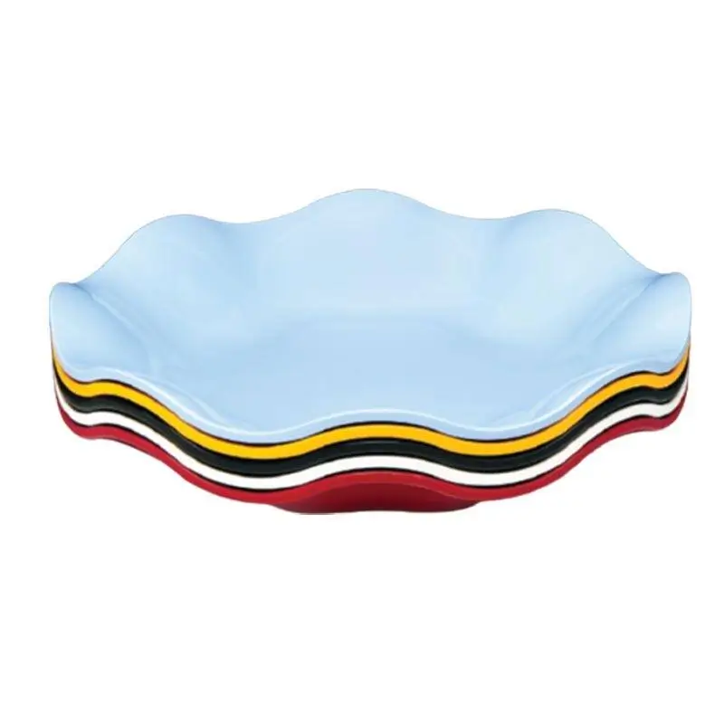 Zicco K-1403 Papatya Teşhir Sunum Tabağı, Melamin, Siyah, 45x7 cm - 1