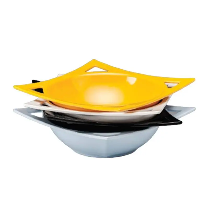 Zicco K-19471 Teşhir Sunum Tabağı, Melamin, Beyaz, 27x27x8 cm - 1