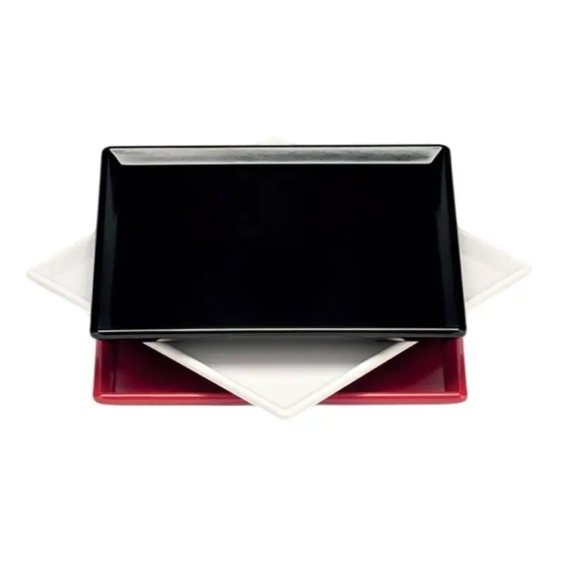 Zicco K-2042 Kare Teşhir Tabağı, Melamin, Siyah, 20x20 cm - 1