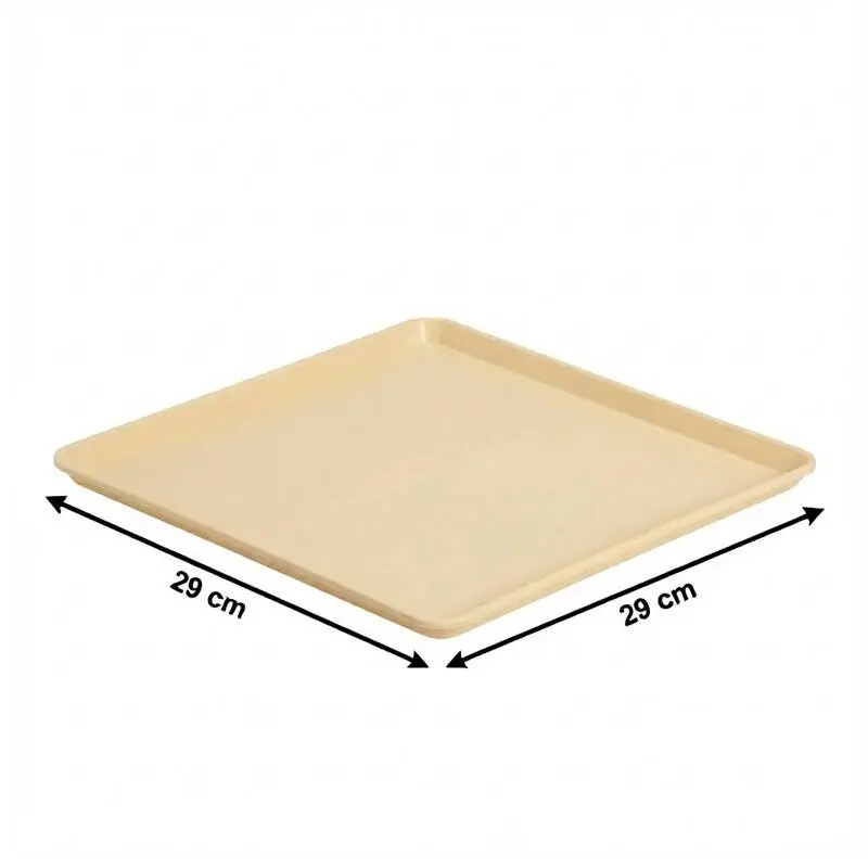 Zicco K-2060 Teşhir Tabağı, Minimal Tasarım, Melamin, Krem, 29x29 cm - 2