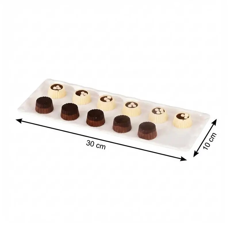Zicco ZCP-223 Çikolata Teşhir Tepsisi, Polikarbon, Beyaz, 10x30 cm - 2