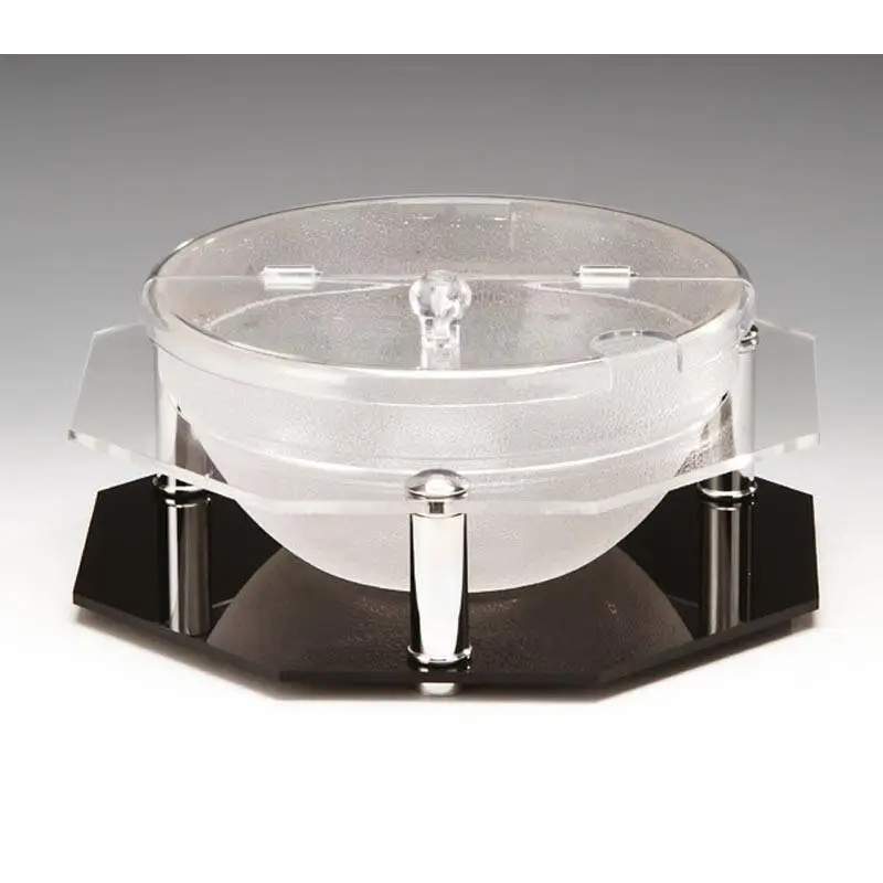 Zicco ZCP-247 Polikarbon Teşhir Standı, Kaseli, Kapaklı, Şeffaf, 29x7 cm - 1