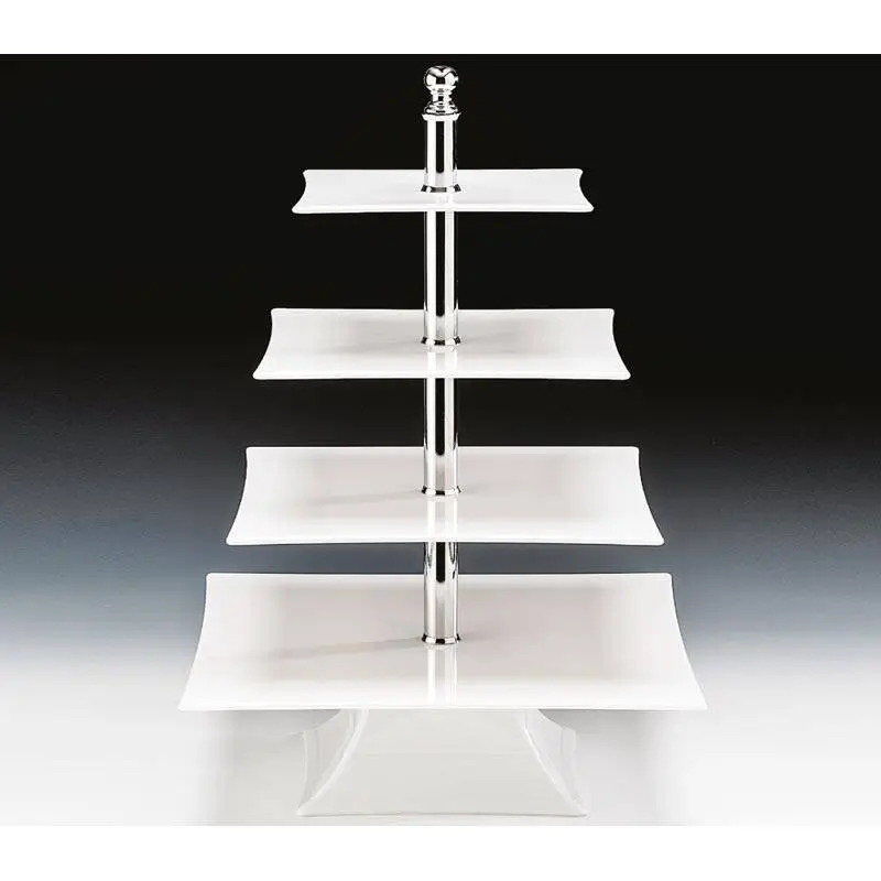 Zicco ZCP-633 Teşhir Standı, 4 Katlı, Polikarbon, Beyaz, 50 cm - 1