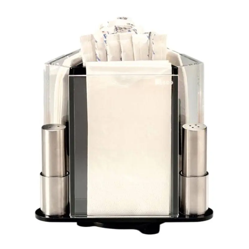 Zicco ZCP-736 Tuz-Biberlik Peçetelik, Döner Set,18x18x18 cm - 1