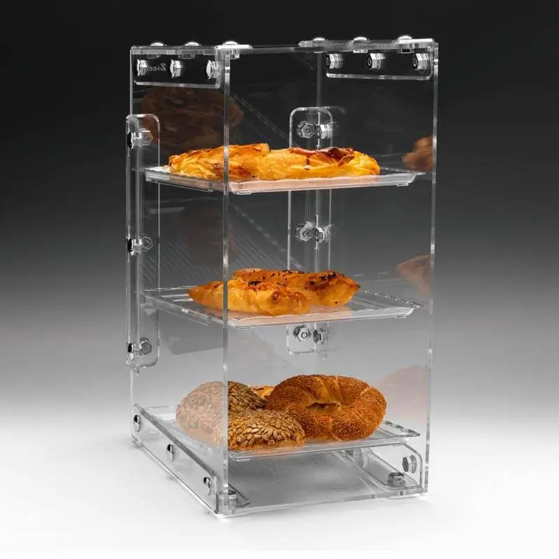 Zicco ZCP-815 Akrilik Teşhir Standı, 3 Katlı, Şeffaf, 25x33x51 cm - 1